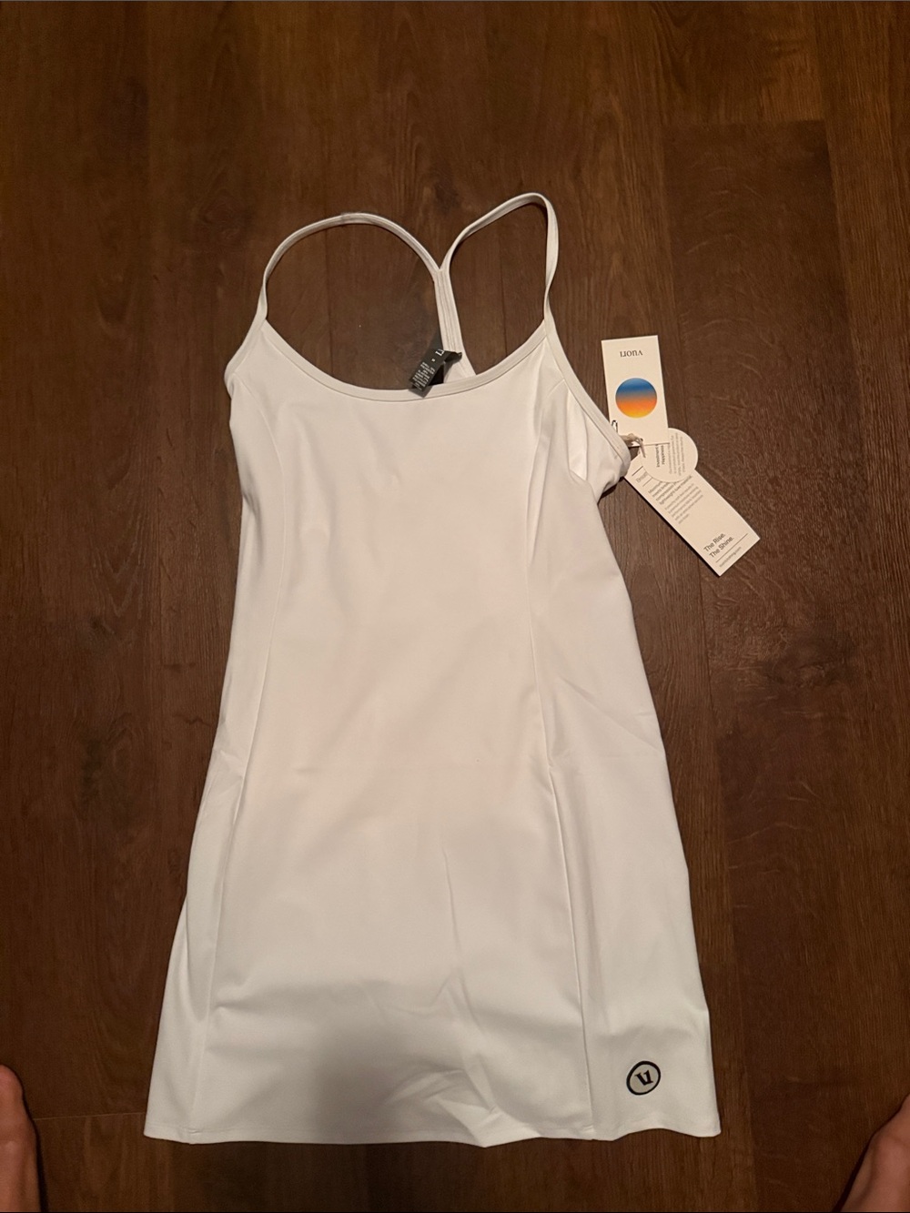 Vuori White Strappy Slip Dress